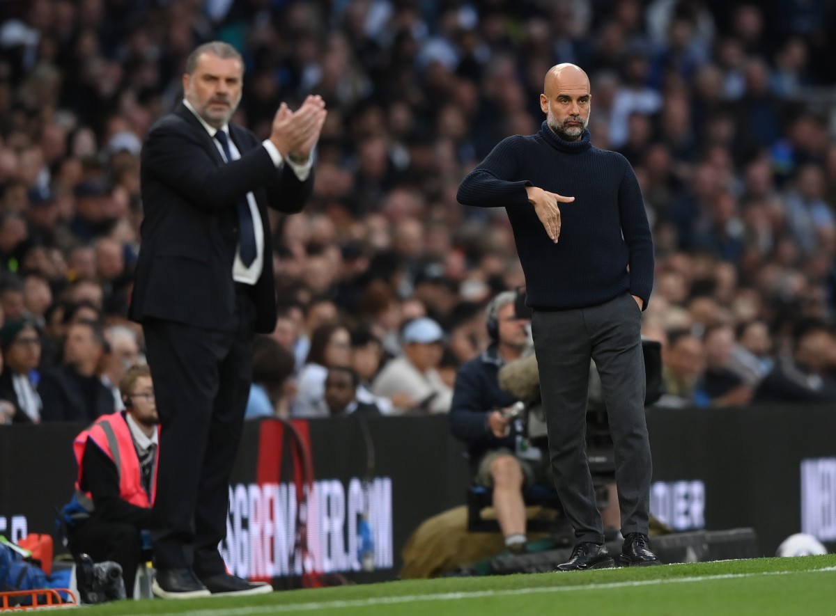 Ange Postecoglou and Pep Guardiola