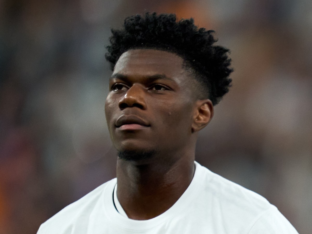 Aurelien Tchouameni before a game with Real Madrid