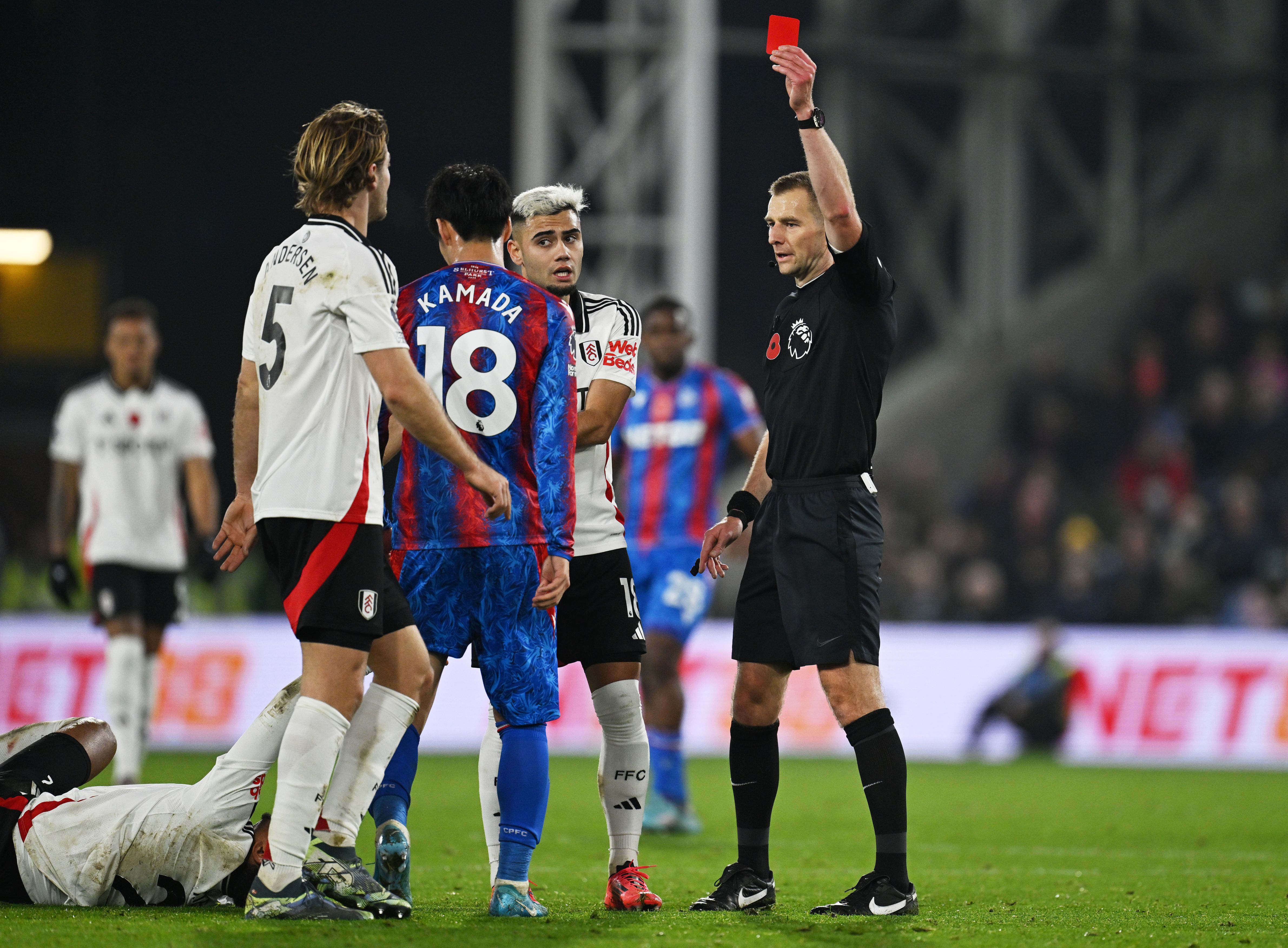 Daichi Kamada slammed after his red card in Crystal Palace defeat