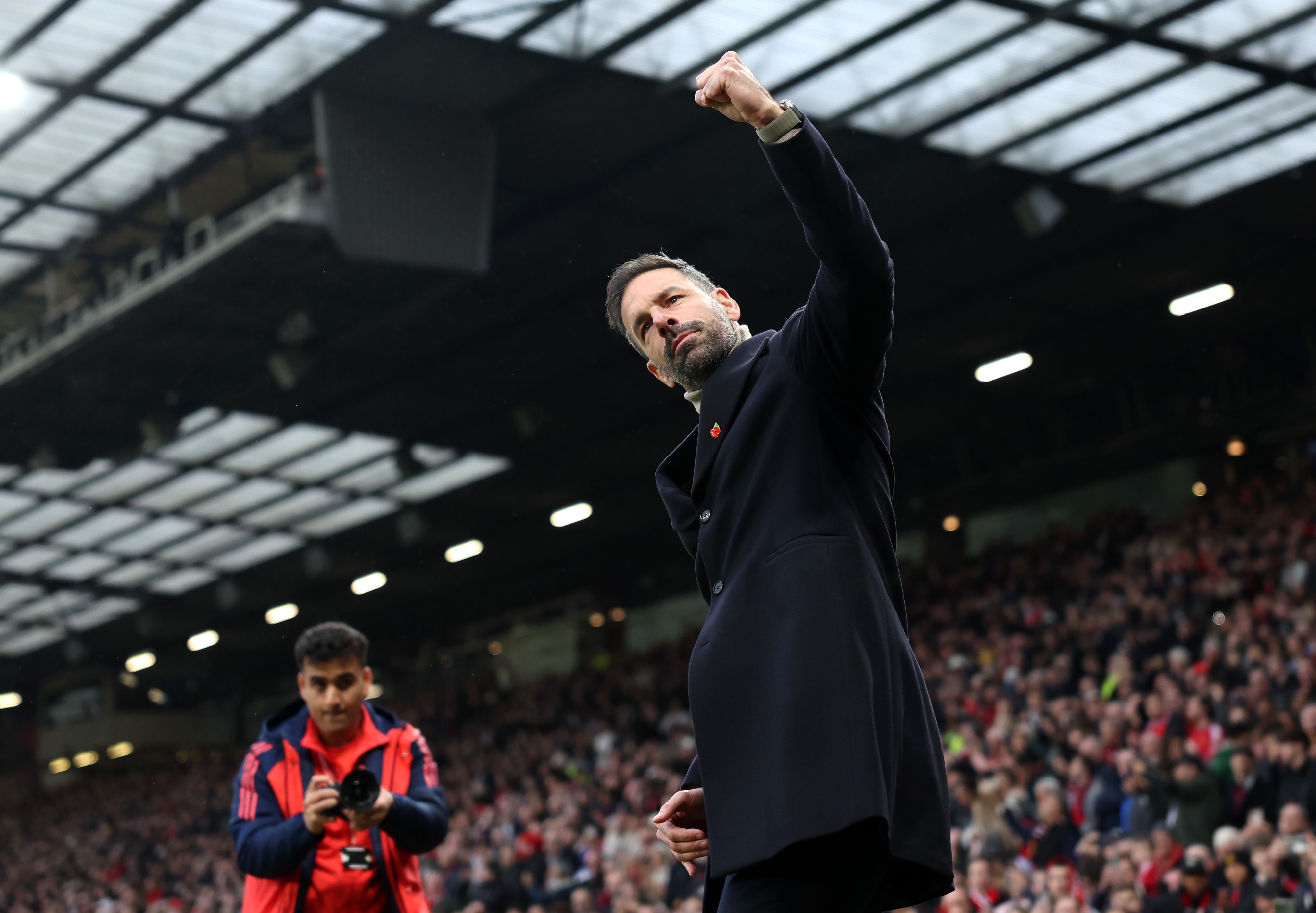 Ruud van Nistelrooy, whilst interim Head Coach of Manchester United