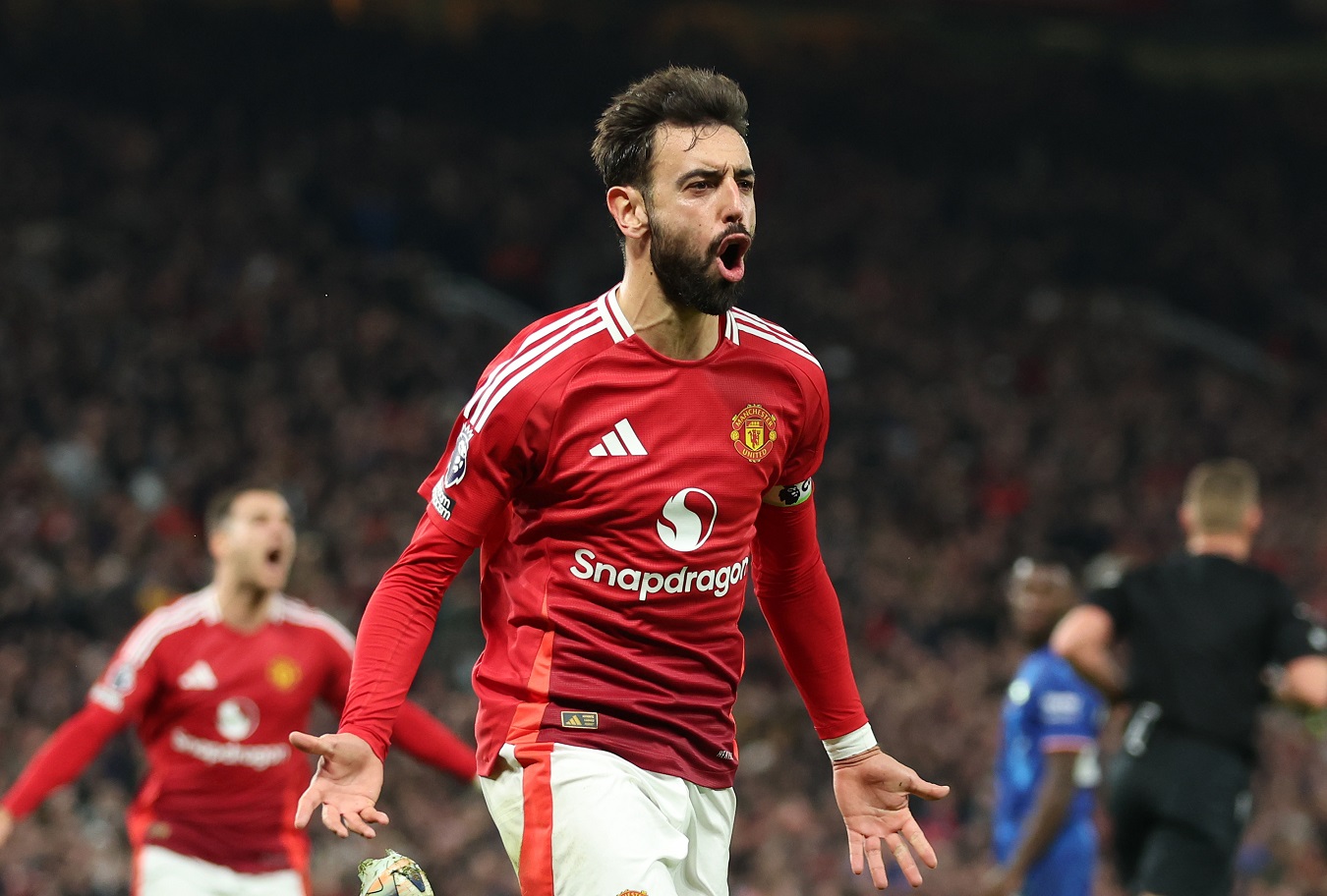 Man United midfielder Bruno Fernandes