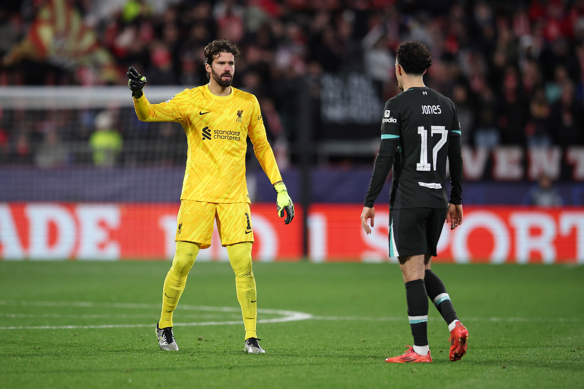 Alisson Becker in action for Liverpool