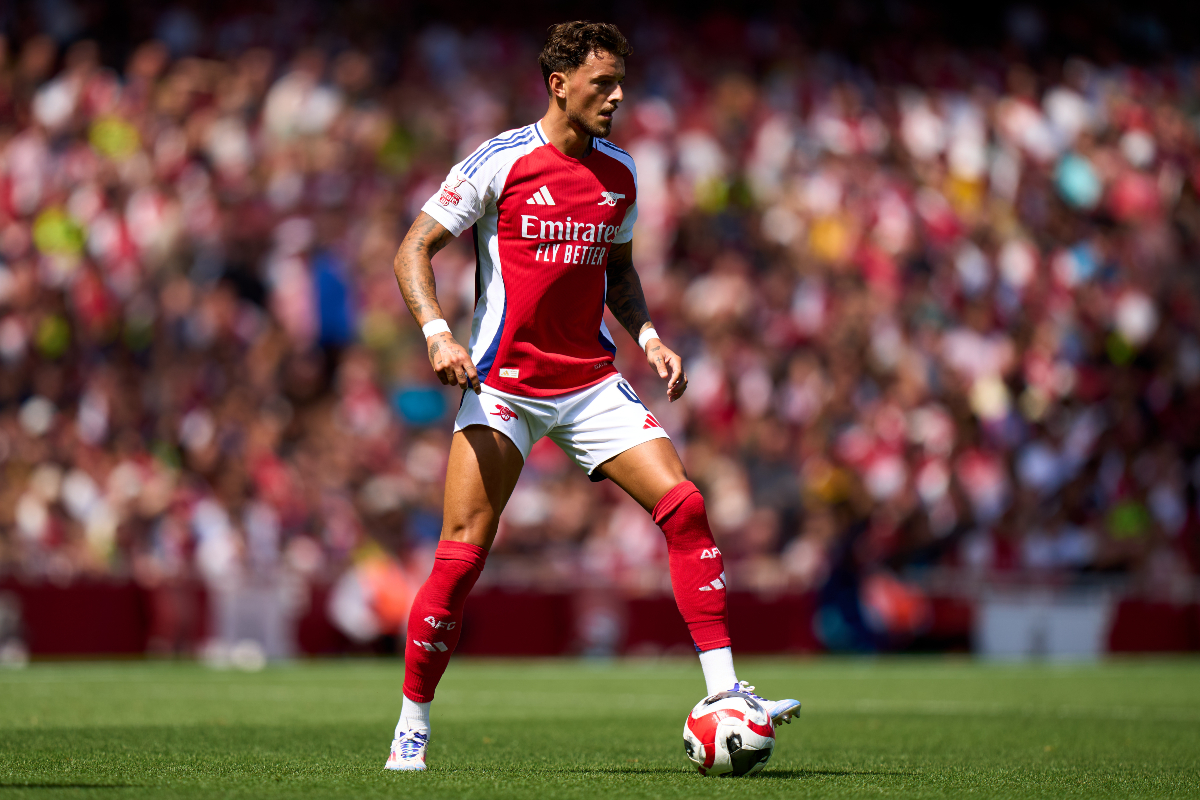 Ben White in action for Arsenal