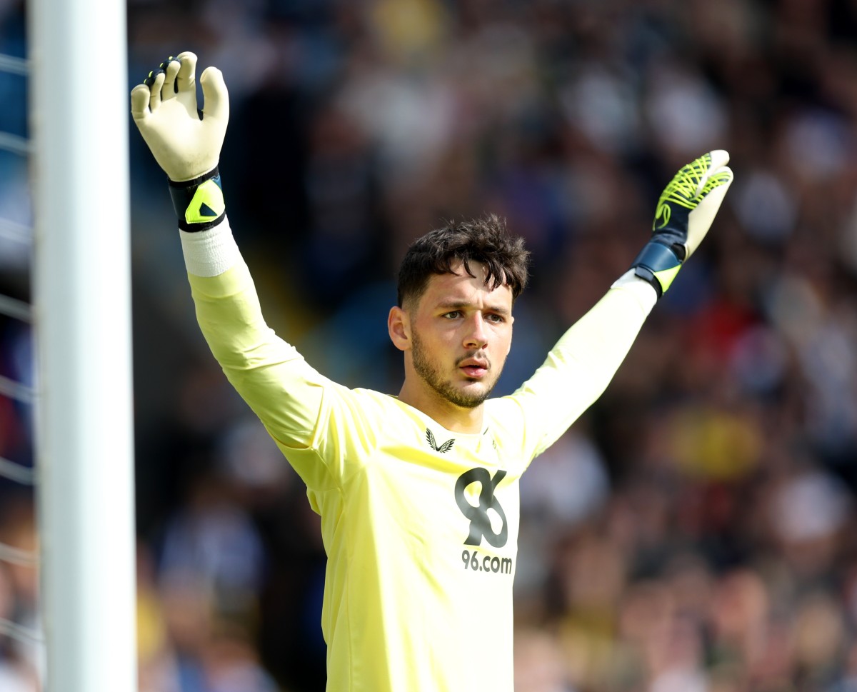 Burnley goalkeeper James Trafford in action