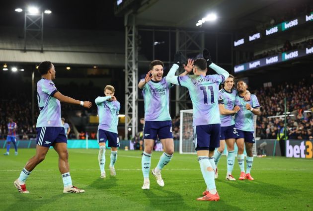Crystal Palace 1-5 Arsenal player celebrations