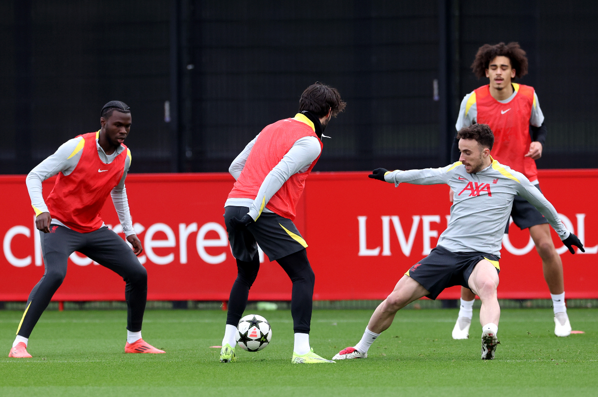 Diogo Jota has returned to Liverpool training