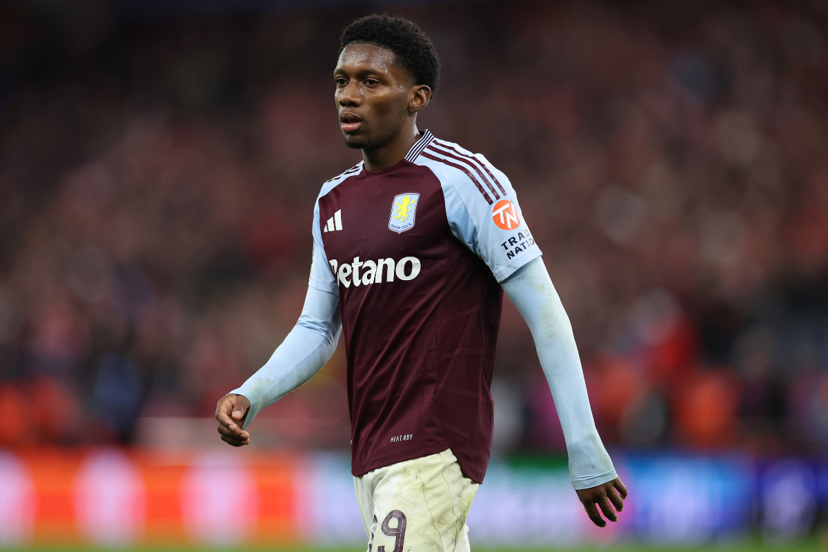 Jaden Philogene in action for Aston Villa