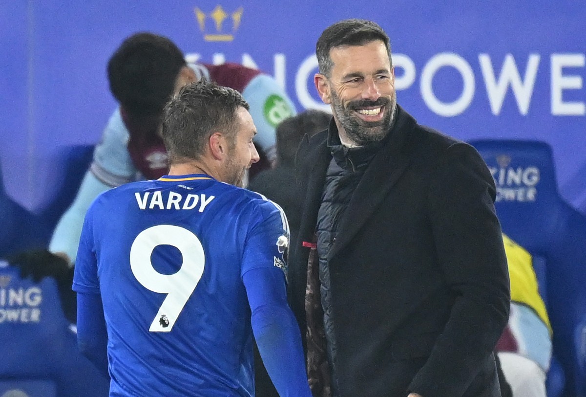 Jamie Vardy and Ruud van Nistelrooy Leicester City