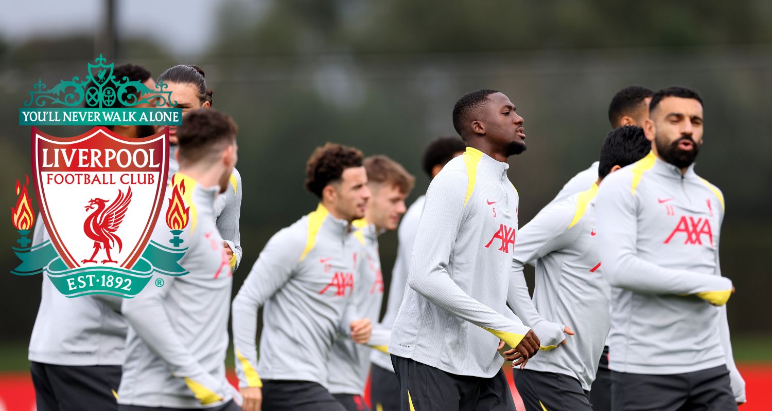 Liverpool players in training