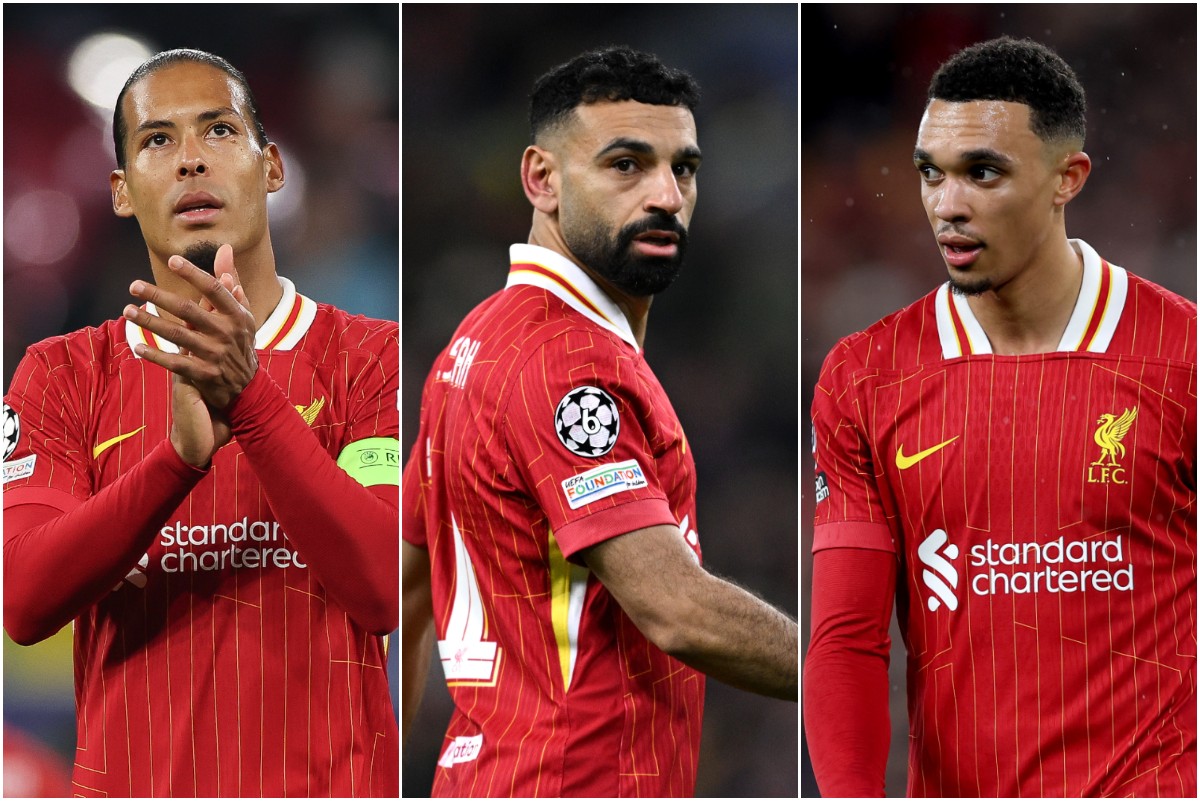 Liverpool trio Virgil van Dijk, Mohamed Salah and Trent Alexander-Arnold