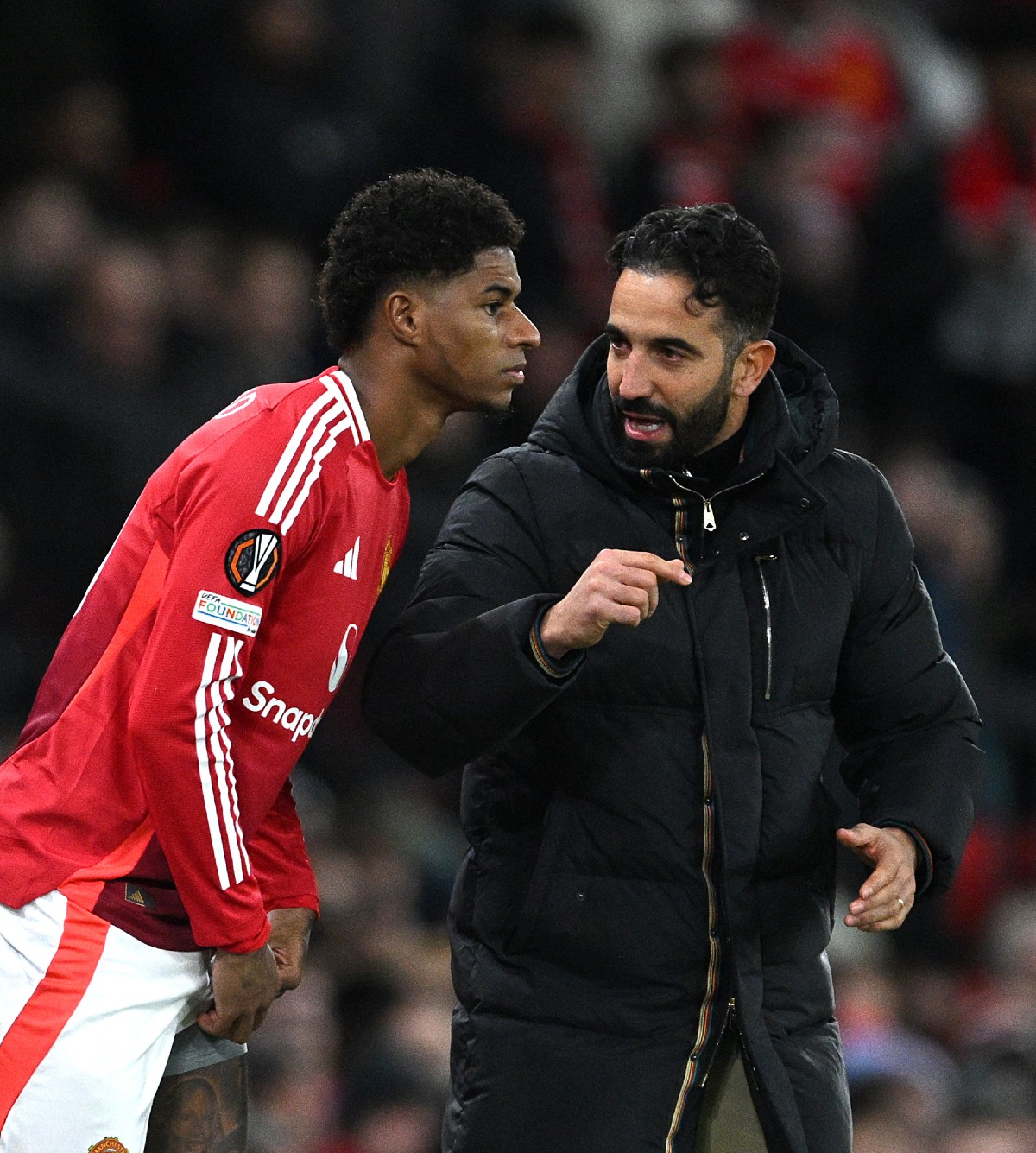 Marcus Rashford and Ruben Amorim