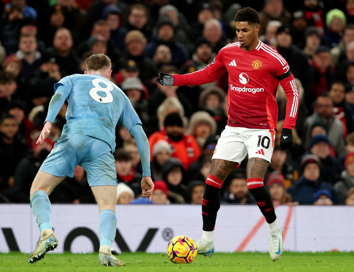 Marcus Rashford in action for Man United