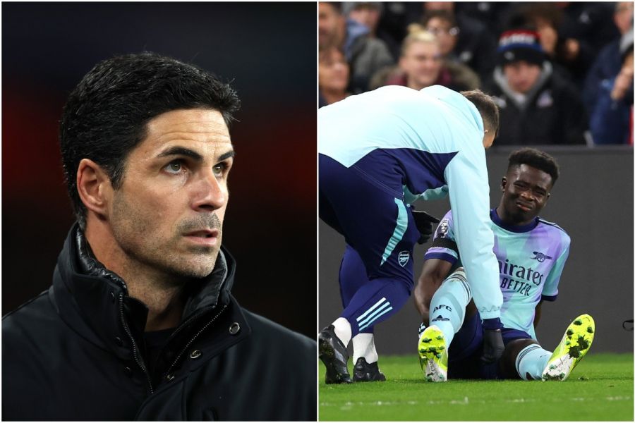 Huge Arsenal injury scare as Mikel Arteta reveals he’s “worried” about Bukayo Saka