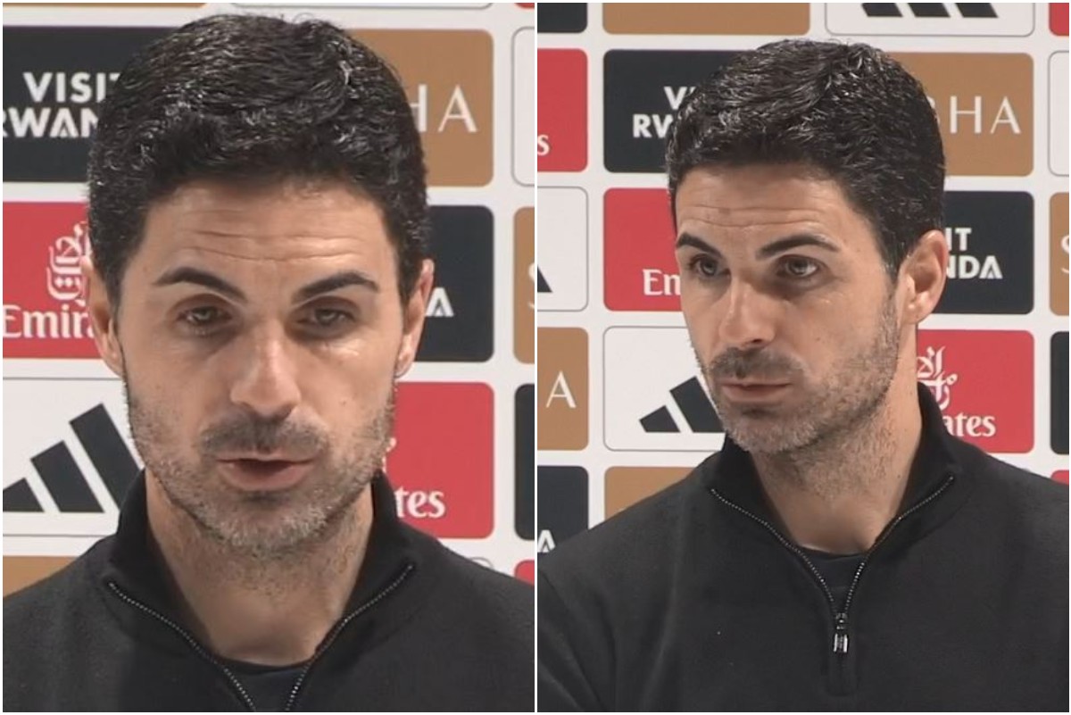 Mikel Arteta at his press conference