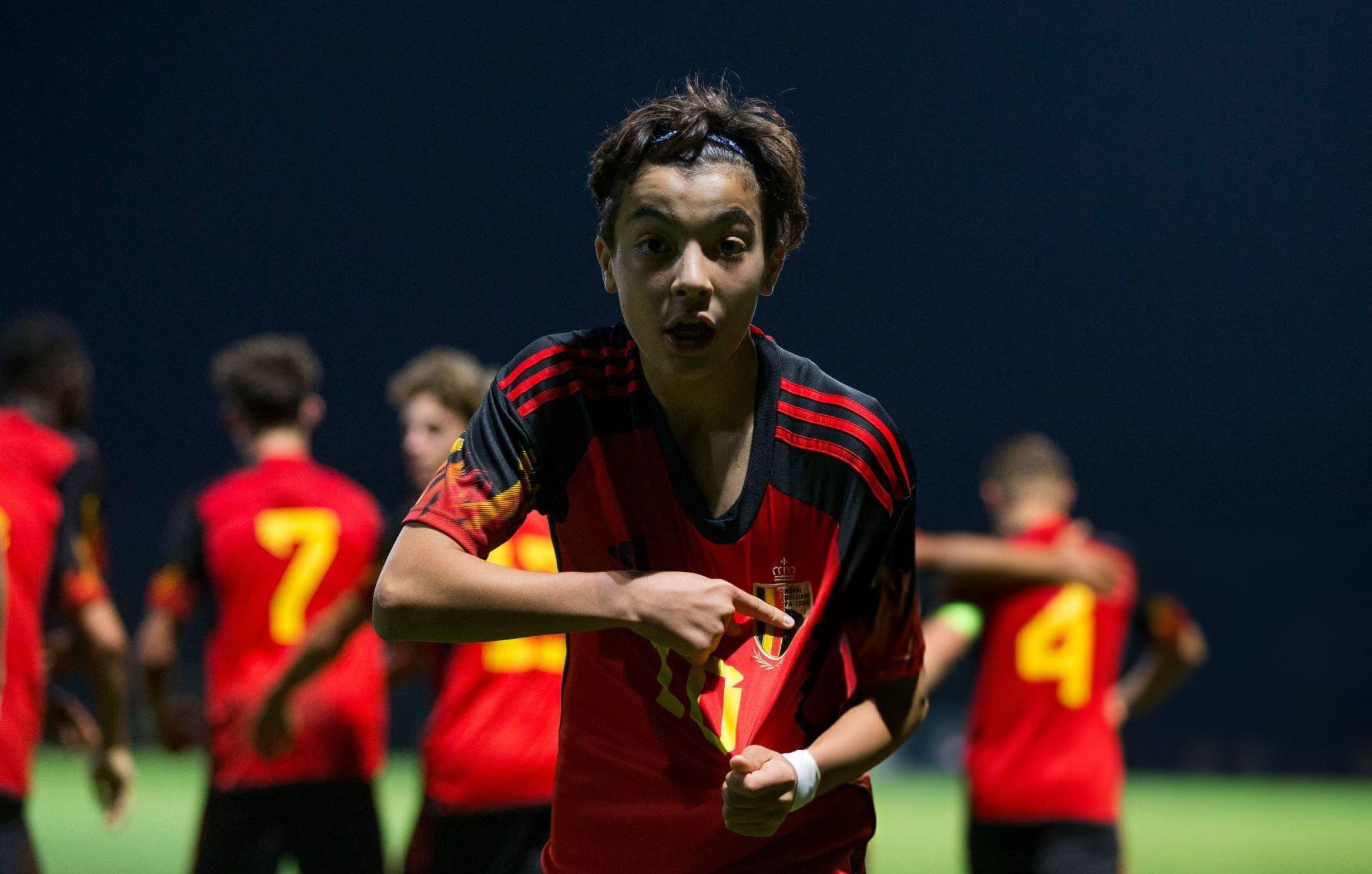 Belgium's Rayane Bounida in action for Belgium U17