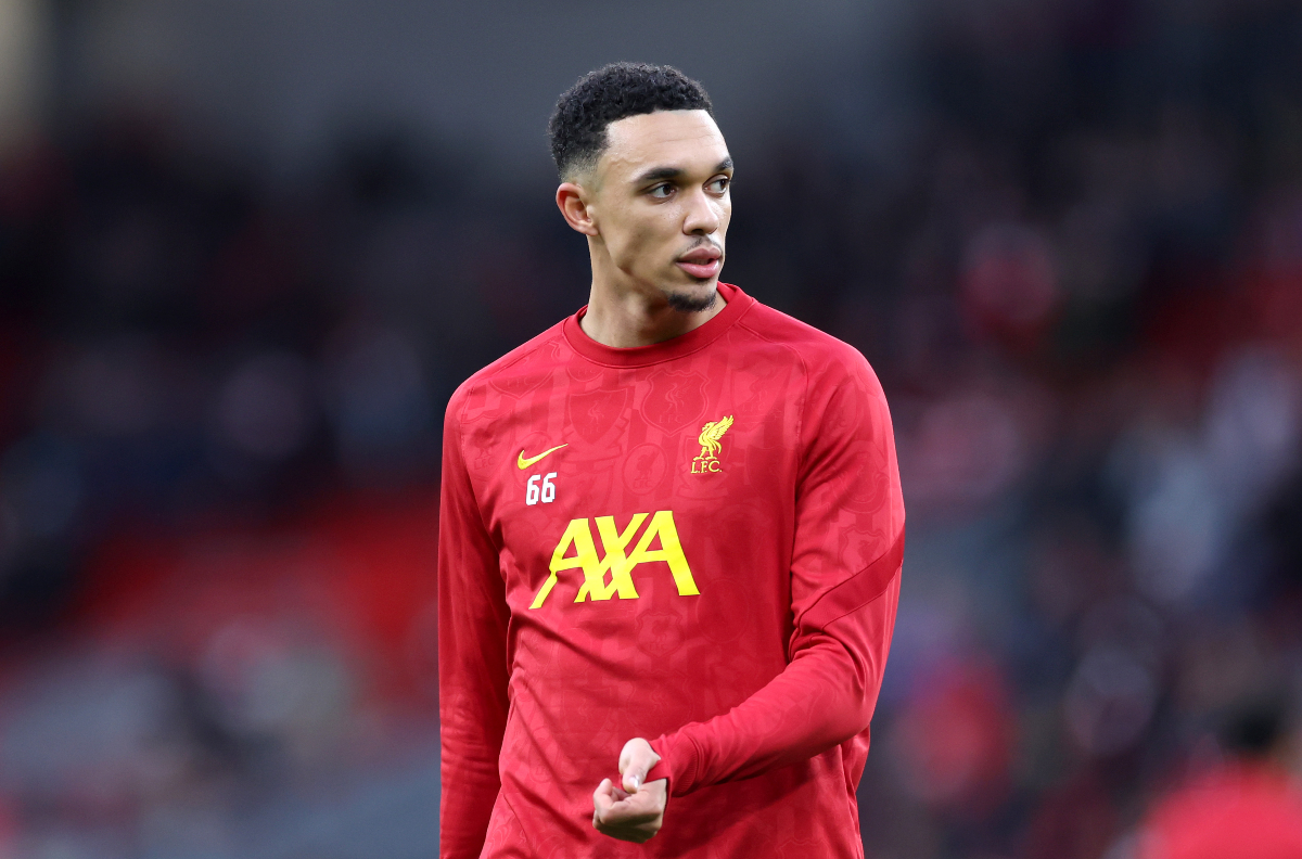 Trent Alexander-Arnold before Liverpool vs Fulham