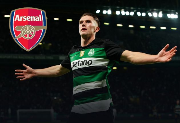 Viktor Gyokeres celebrates a goal for Sporting