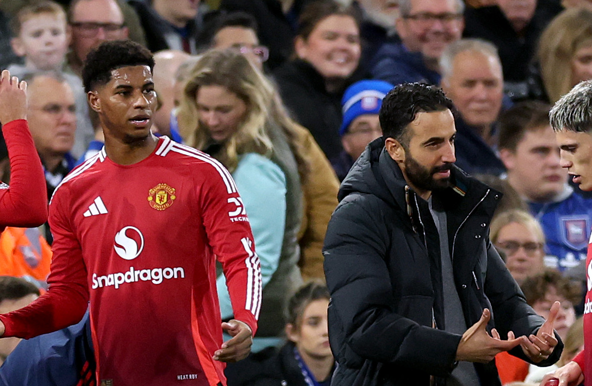 Marcus Rashford and Ruben Amorim