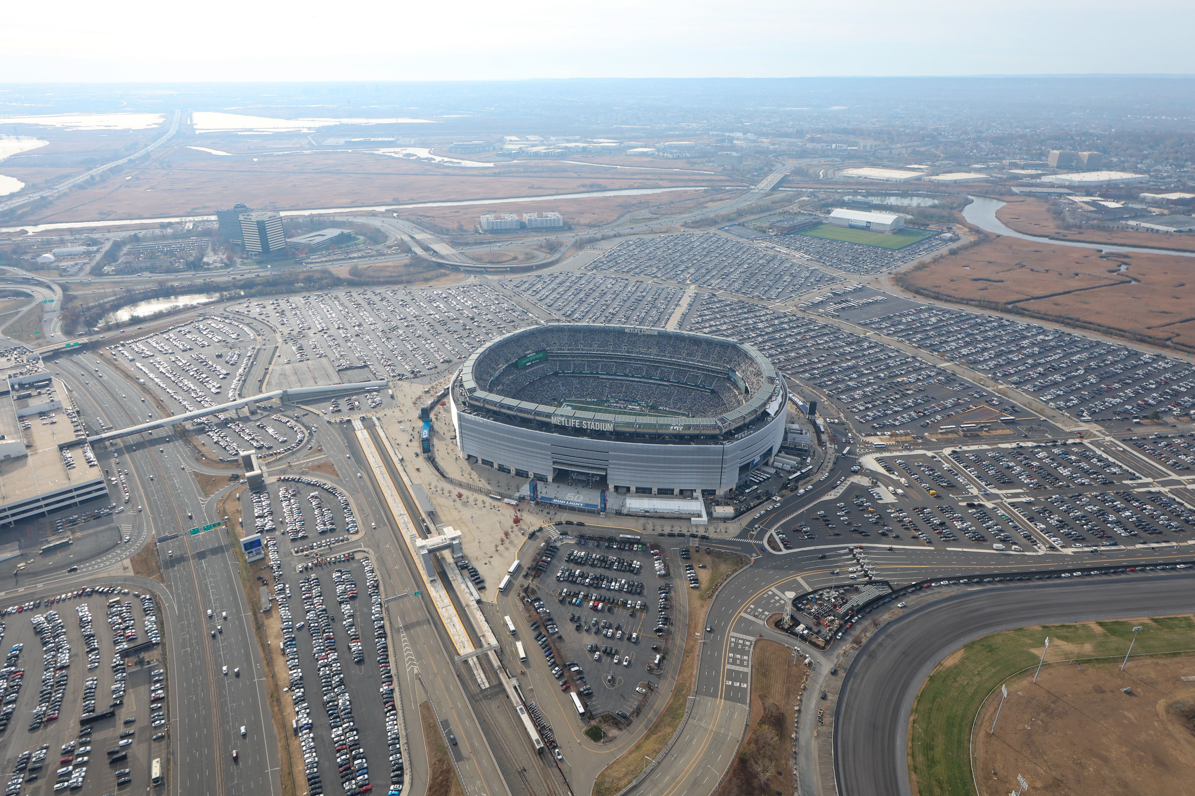 An aerial view of MetLife Stadium