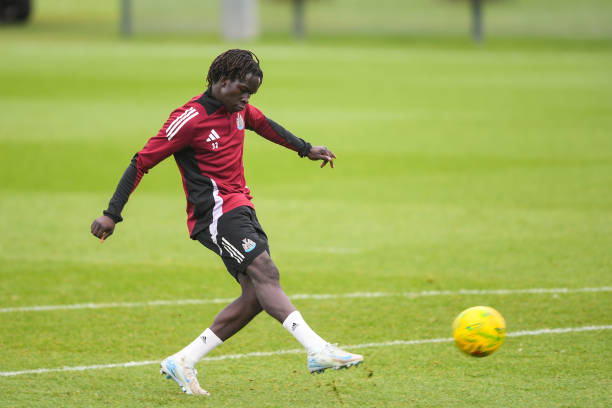 Garang Kuol in training for Newcastle