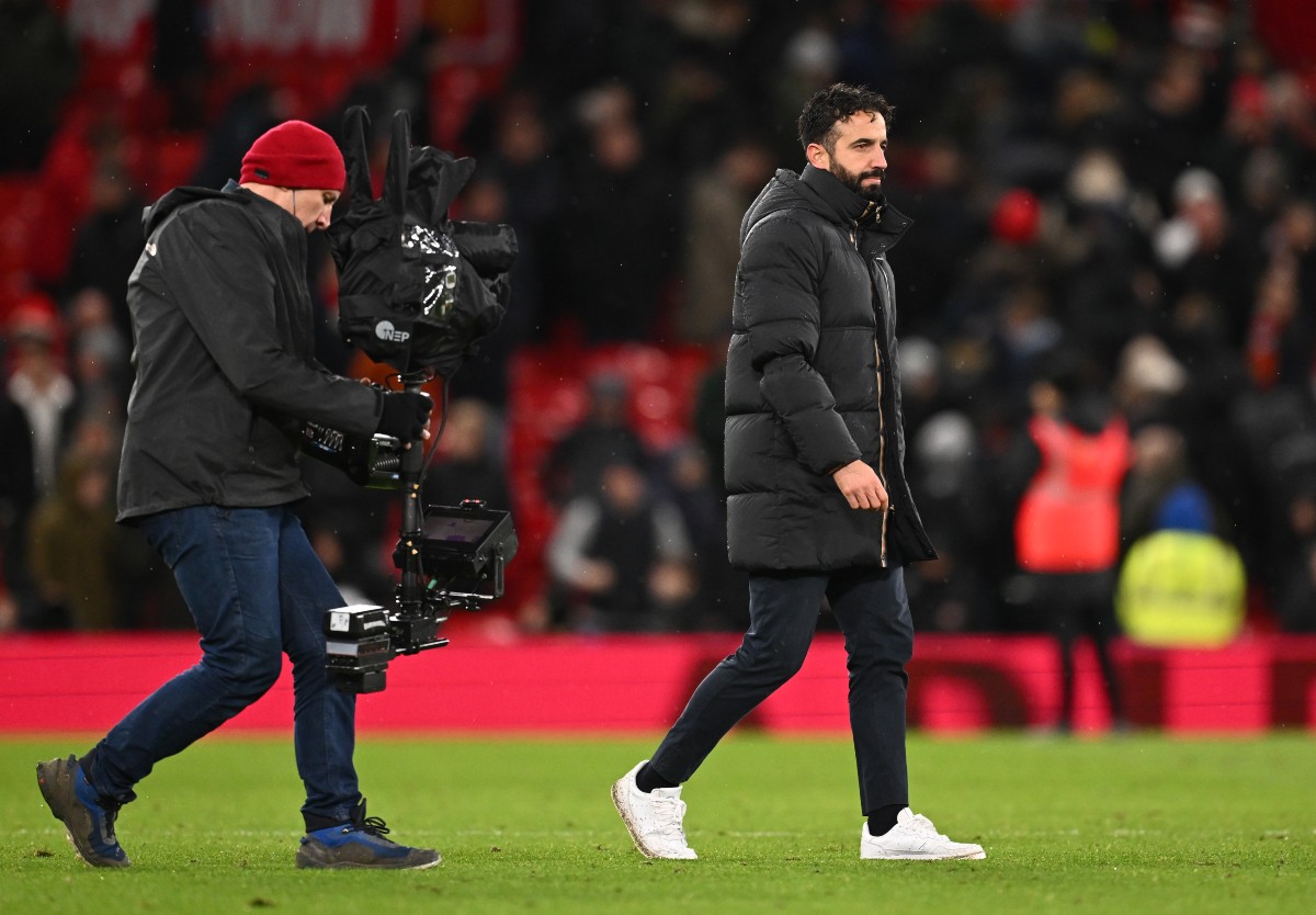 Ruben Amorim at the end of Man United's defeat to Nottingham Forest