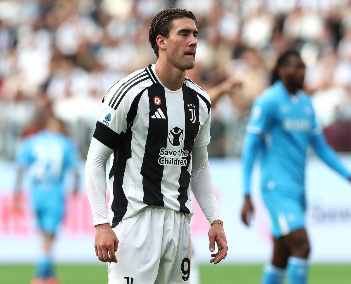 Dusan Vlahovic in Juventus' match against Napoli