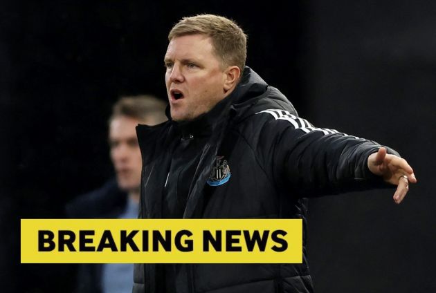 Newcastle United manager Eddie Howe shouts instructions