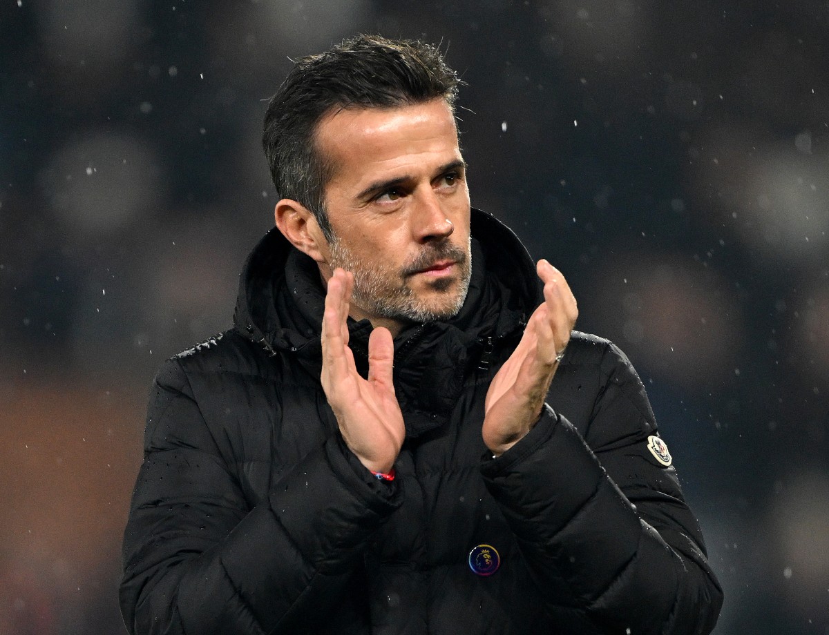 Fulham manager Marco Silva applauds the fans