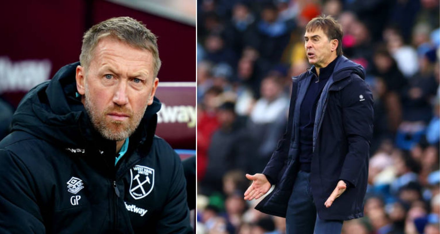 West Ham manager Graham Potter and Julen Lopetegui