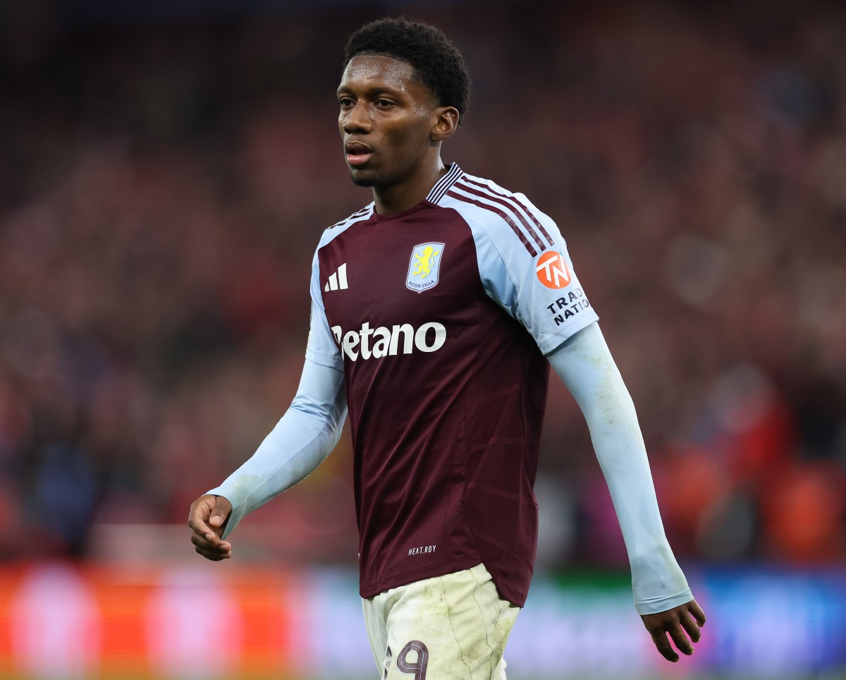 Jaden Philogene in action for Aston Villa