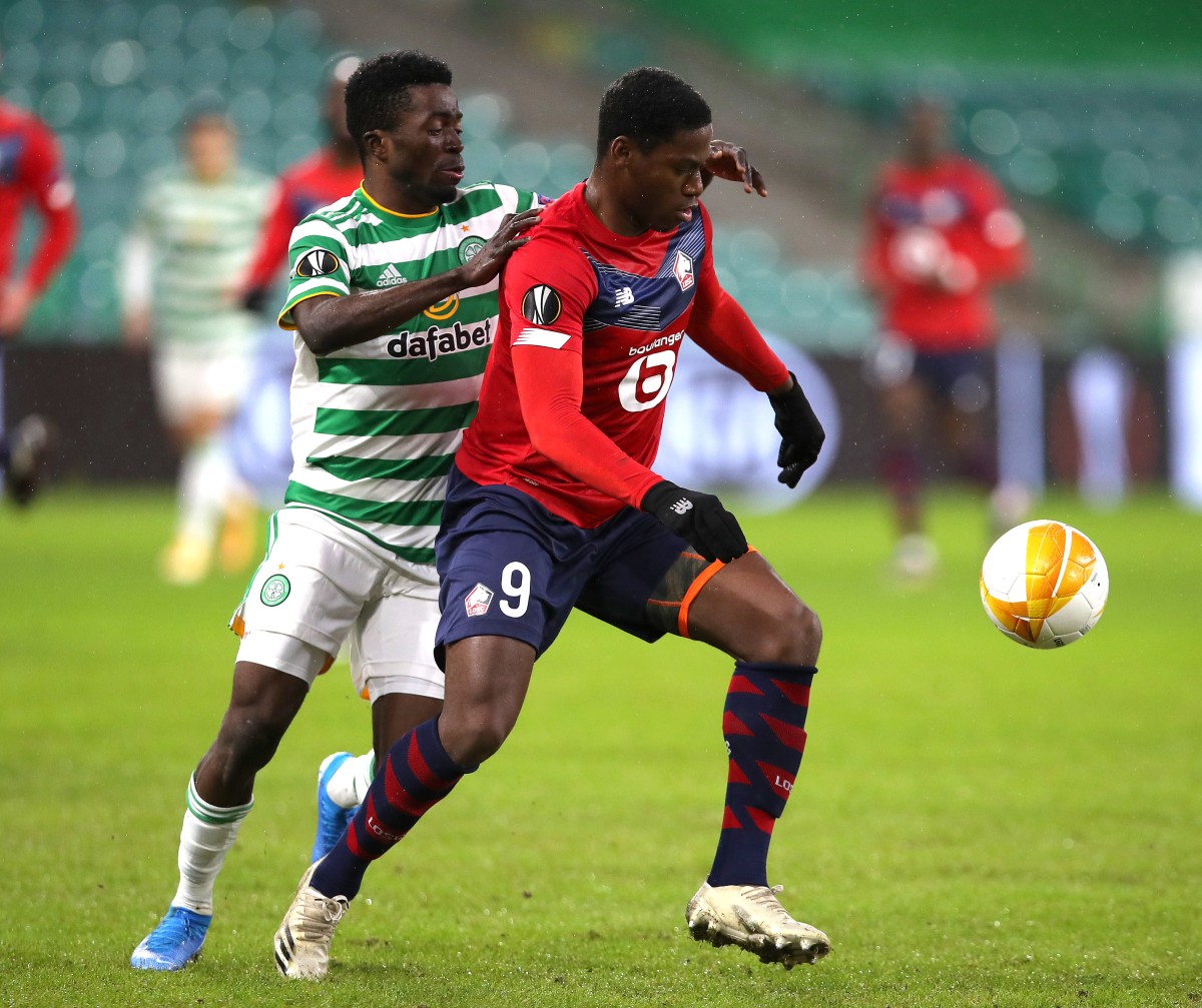 Jonathan David in action for Lille