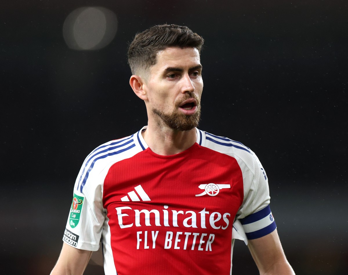 Jorginho in action for Arsenal