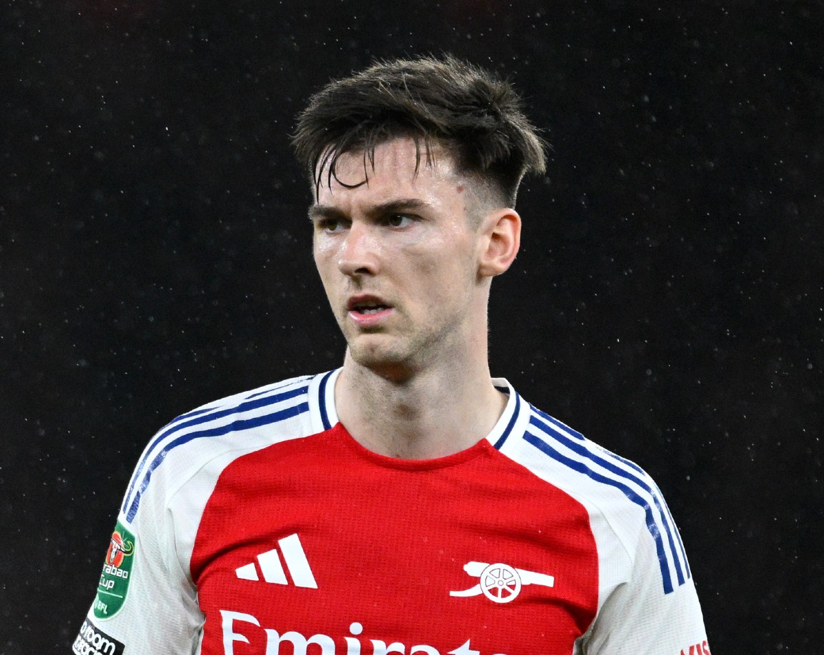 Kieran Tierney in action for Arsenal