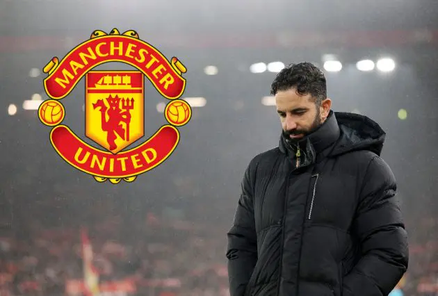 Man United boss Ruben Amorim at Anfield
