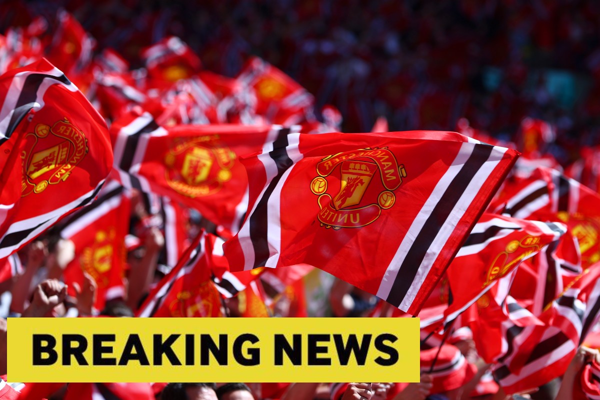 Manchester United fans with flags