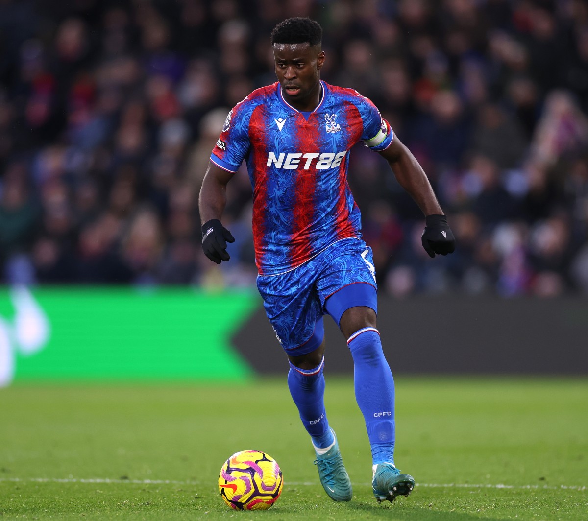 Man United target Marc Guehi in action for Crystal Palace