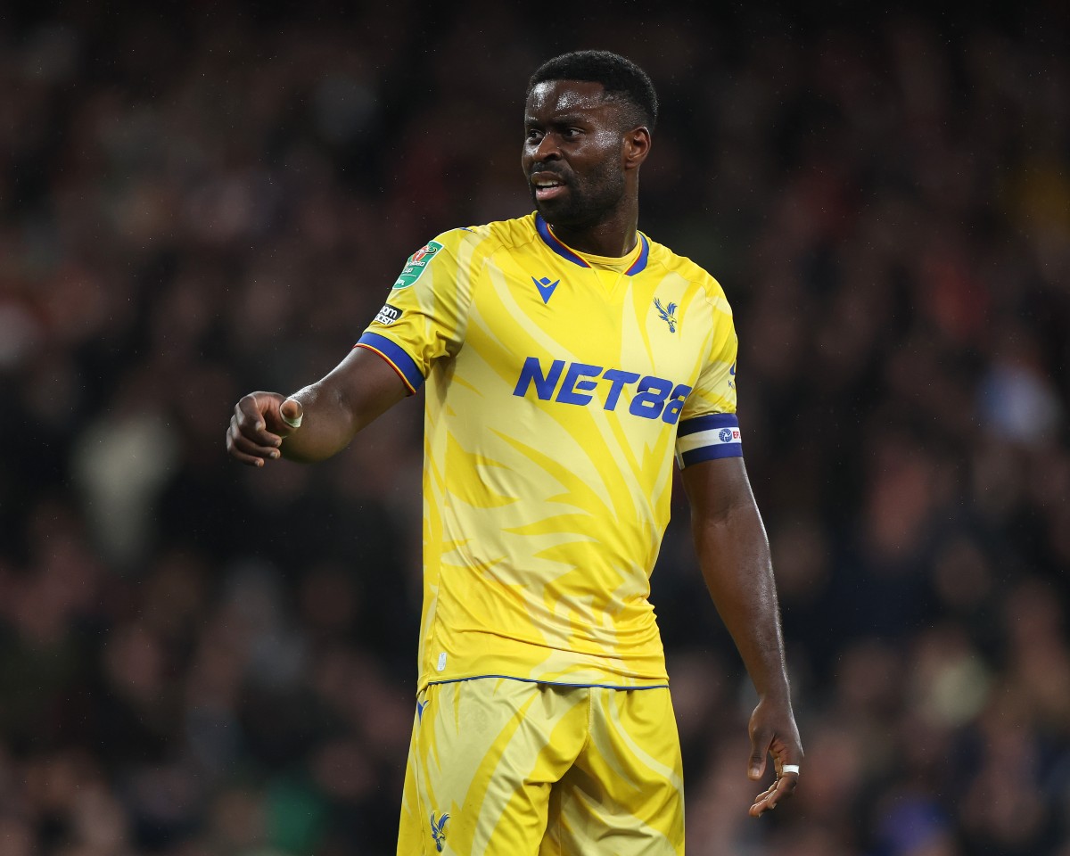 Marc Guehi of Crystal Palace during the Carabao Cup defeat to Arsenal