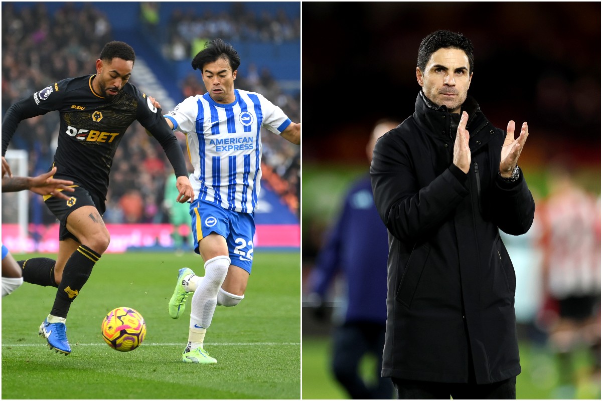 Matheus Cunha and Mikel Arteta