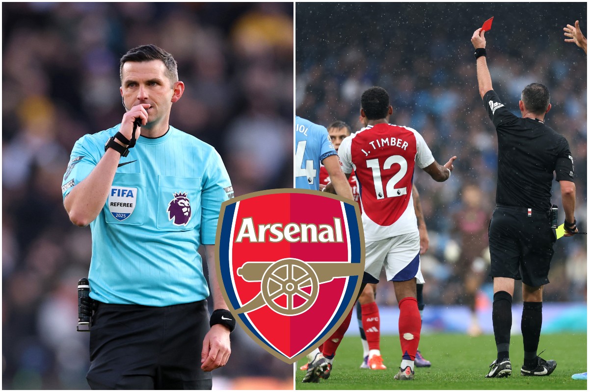 Michael Oliver during Arsenal games