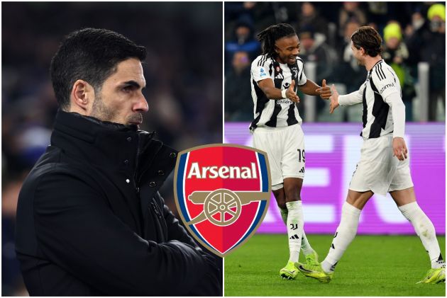 Mikel Arteta and Dusan Vlahovic