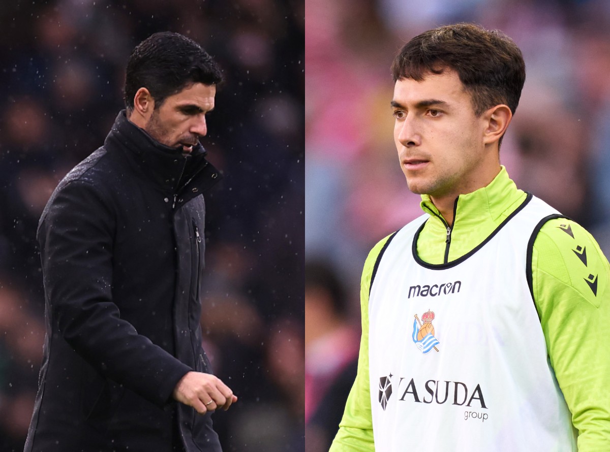 Mikel Arteta and Martin Zubimendi