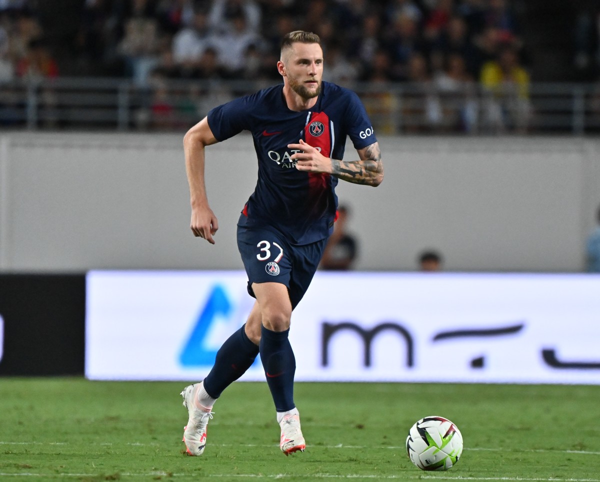 Milan Skriniar in action for PSG