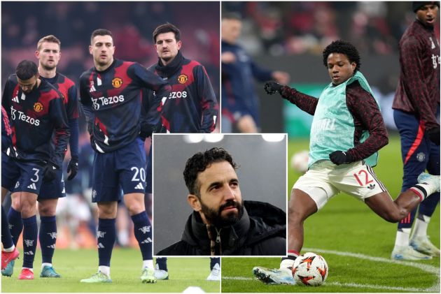 Ruben Amorim, Tyrell Malacia, and Diogo Dalot