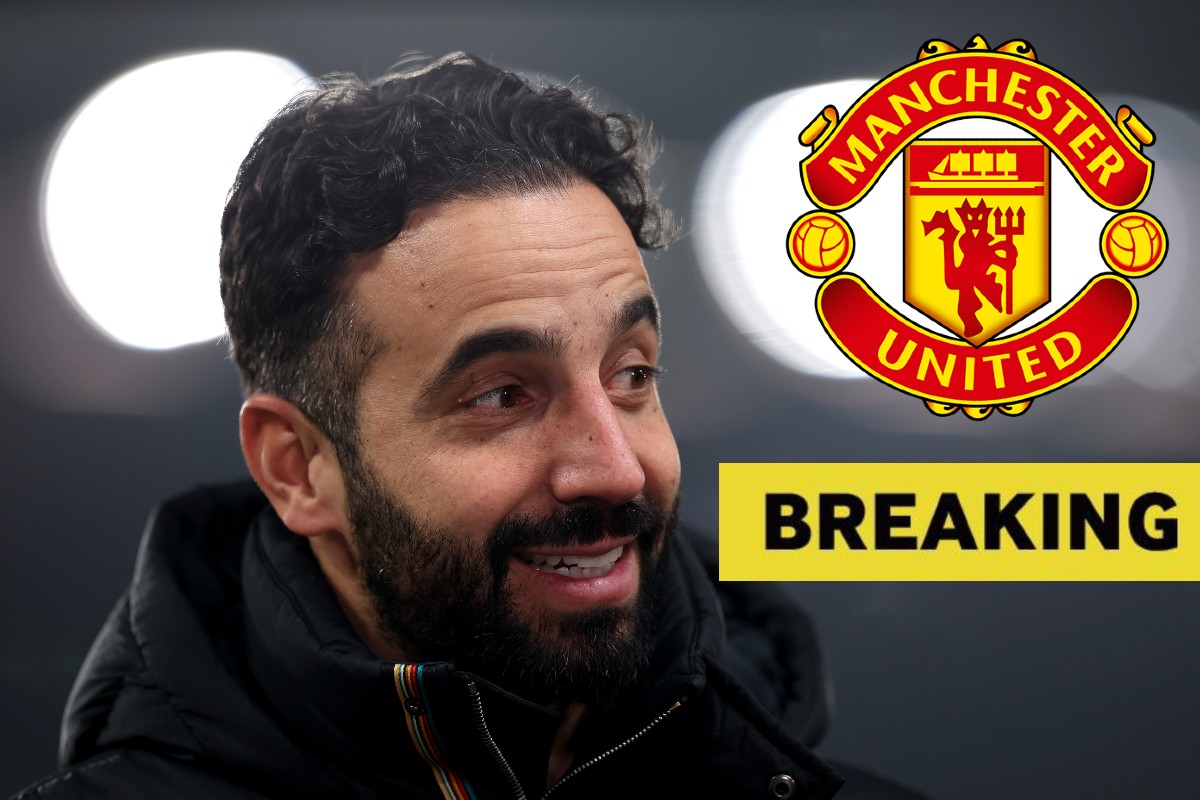 Man United manager Ruben Amorim breaking news picture