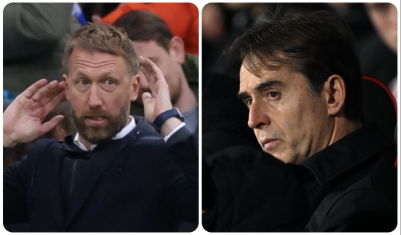 A composite image of Graham Potter and Julen Lopetegui.