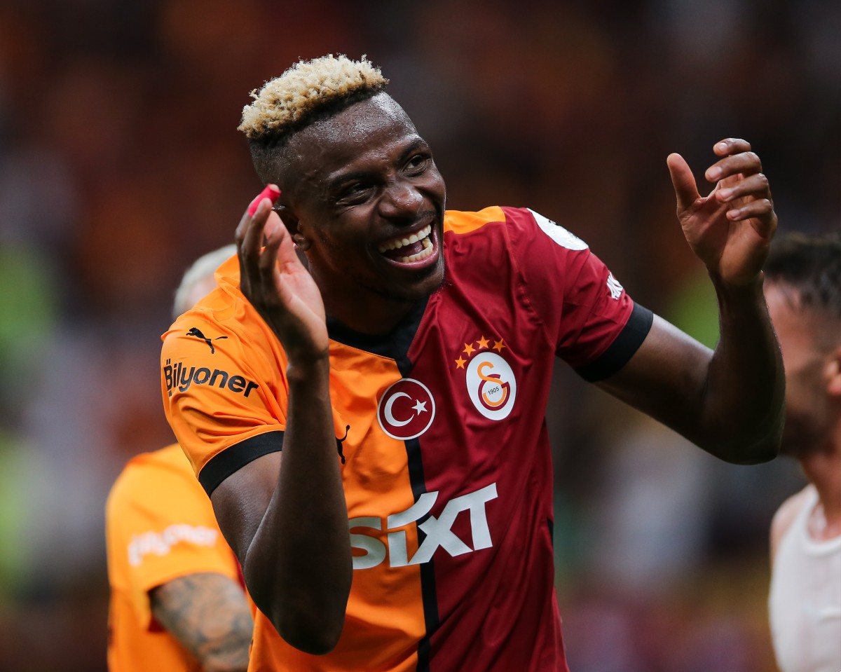 Victor Osimhen celebrates with Galatasaray