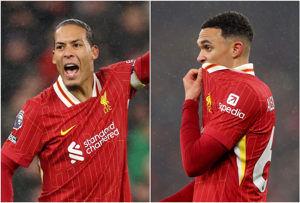 Virgil van Dijk and Trent Alexander-Arnold of Liverpool