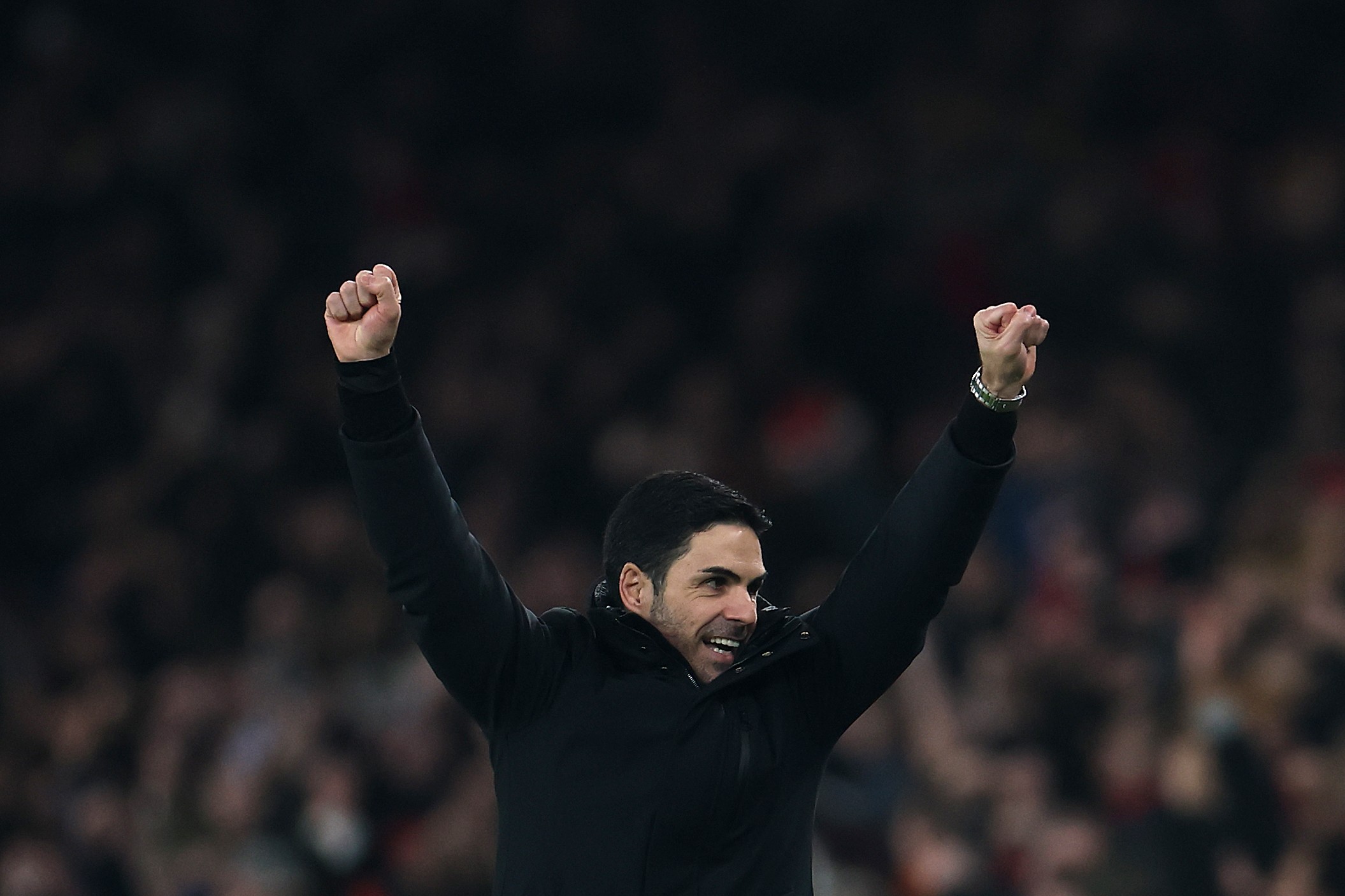 Arsenal Manager, Mikel Arteta during the Champions League match against Dinamo Zagreb