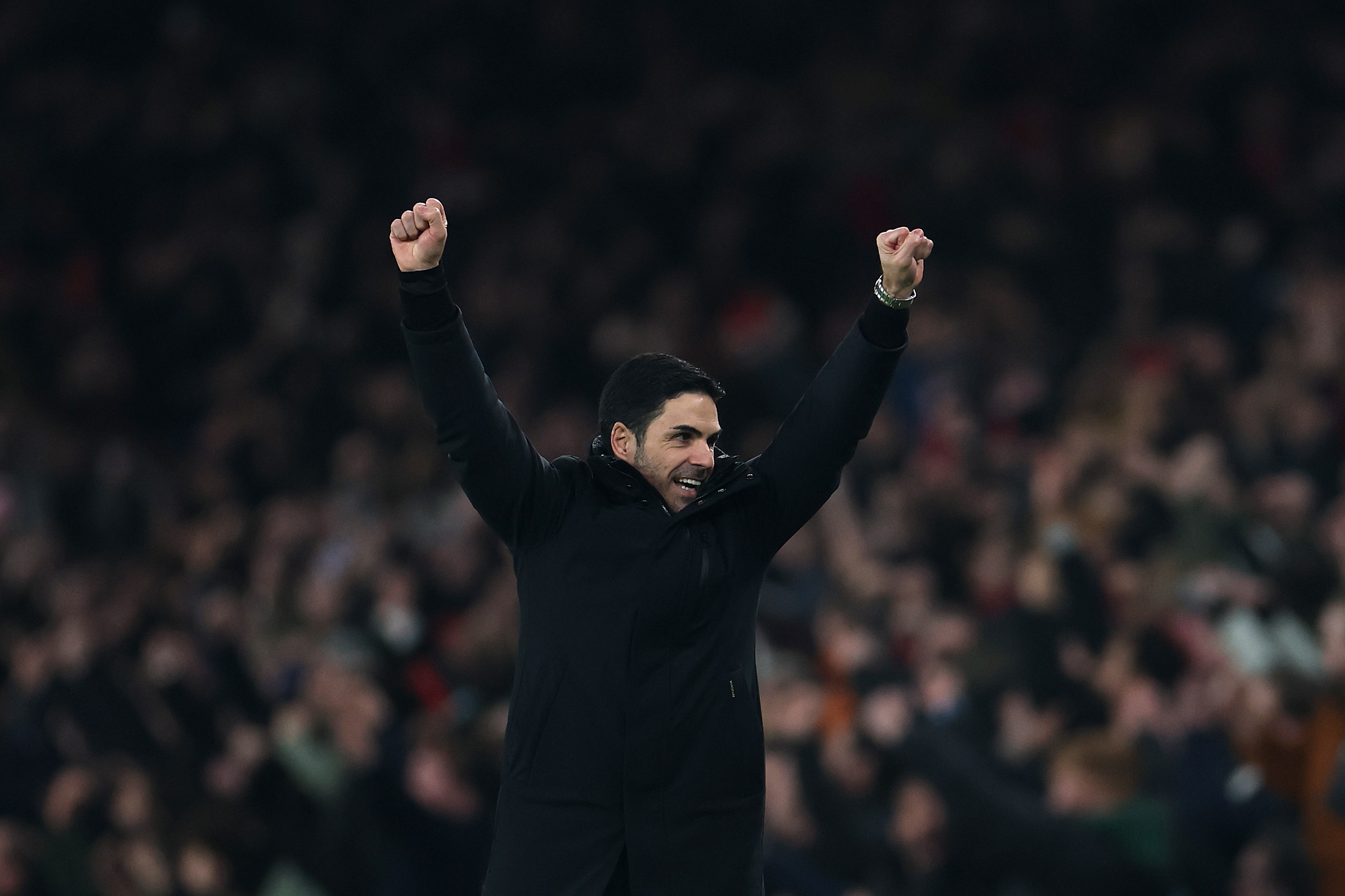 Arsenal Manager, Mikel Arteta during the Premier League match between against Tottenham Hotspur