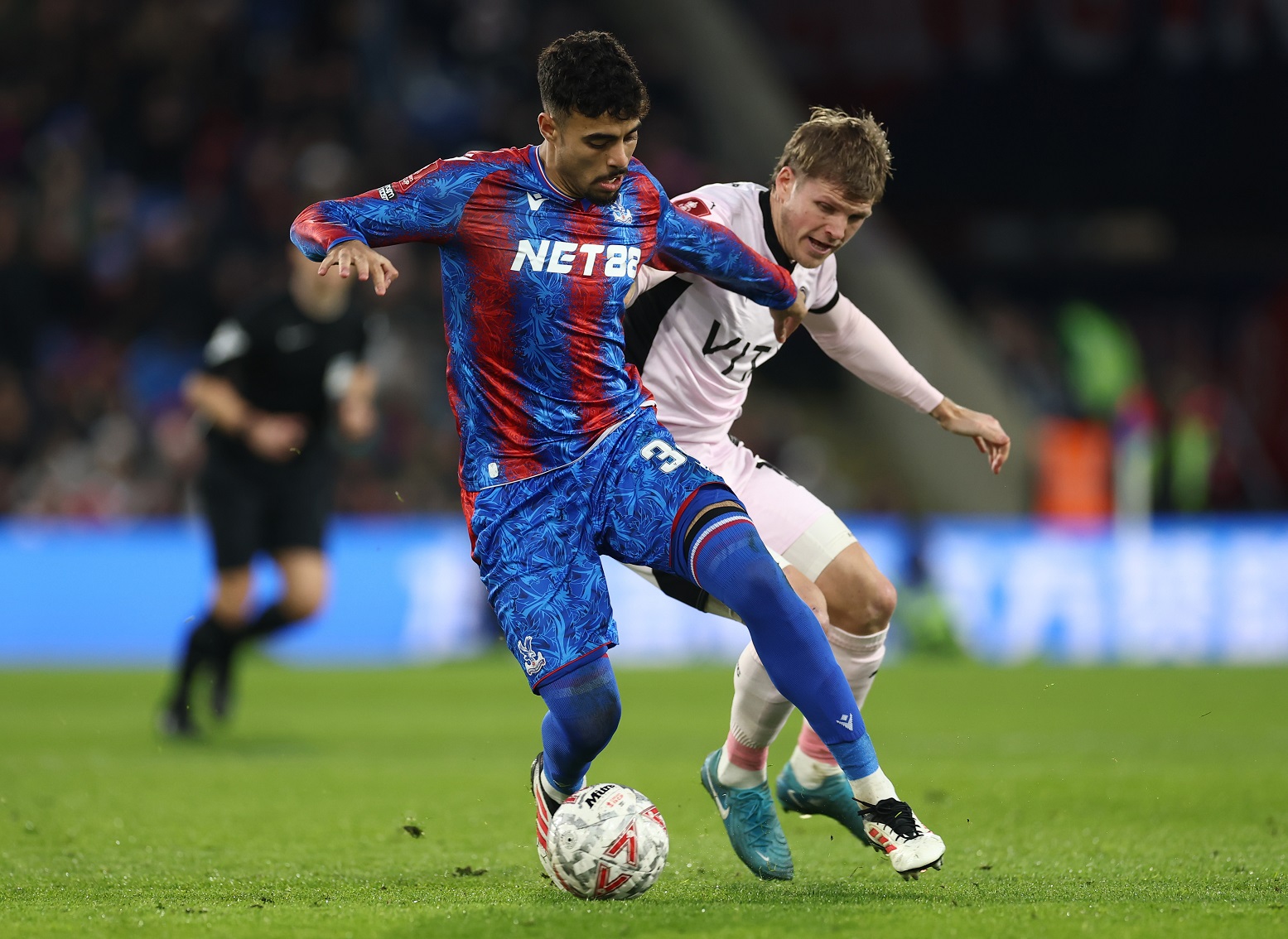 Crystal Palace defender Chadi Riad in action